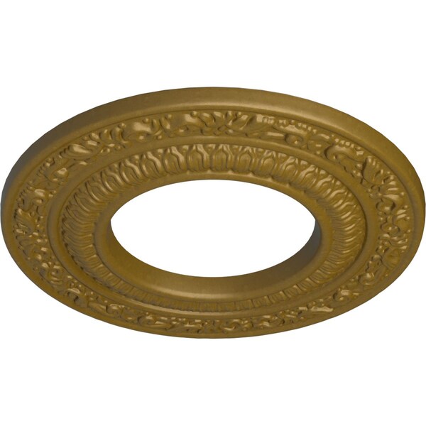 Andrea Ceiling Medallion (Fits Canopies Up To 4 1/8), Hnd-Painted Gold, 8 1/8OD X 4 1/8ID X 1/2P